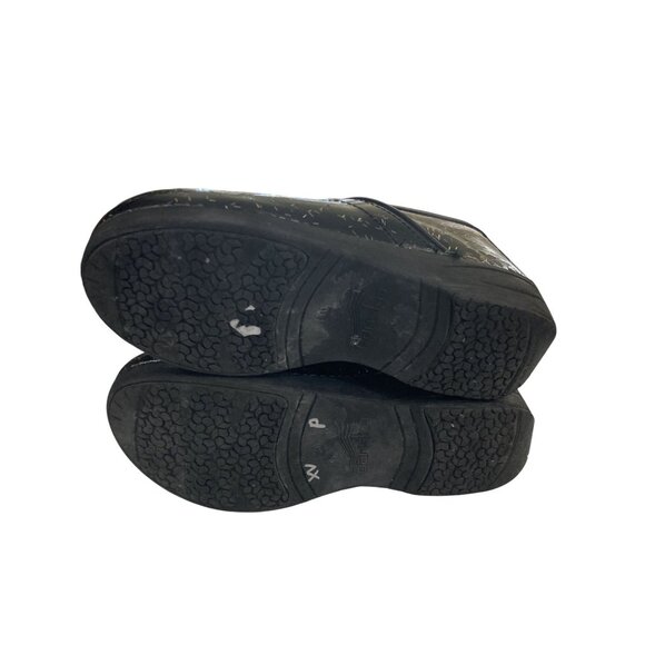 Dansko XP 2.0 Women's Size 40 (9-9.5) Black Sparkle Design Leather Clogs shoes - Picture 7 of 8